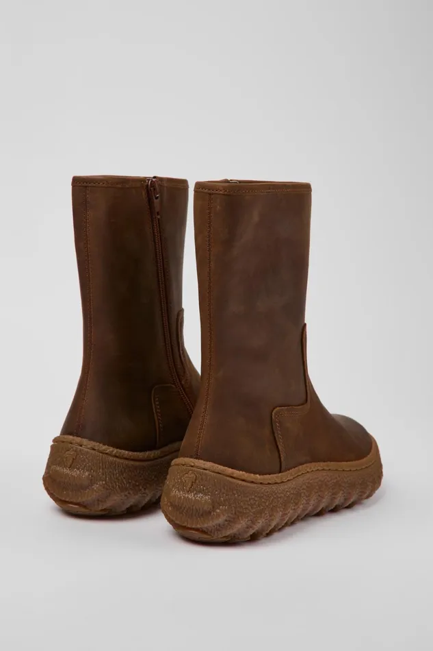 Women Ground MICHELIN Brown Nubuck Boots Camper Boots Women Ground MICHELIN Brown Nubuck Boots Camper Boots