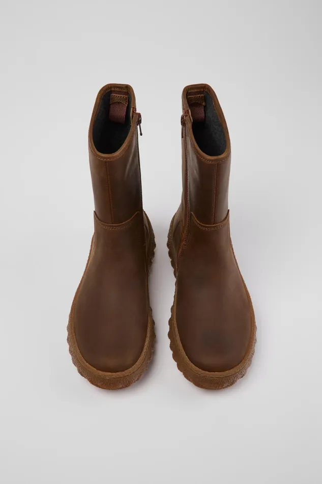 Women Ground MICHELIN Brown Nubuck Boots Camper Boots Women Ground MICHELIN Brown Nubuck Boots Camper Boots