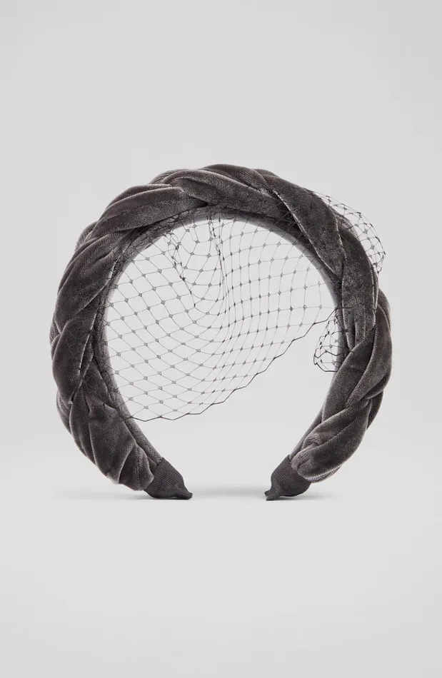 Women Hair Accessories LKBennett Melissa Grey Velvet Plaited Headband Fascinator Women Hair Accessories LKBennett Melissa Grey Velvet Plaited Headband Fascinator