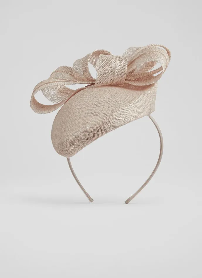 Women Hats and Fascinators LKBennett Elowen Metallic Mesh Bow Detail Fascitor