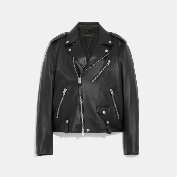 Women Jackets and Outerwear Coach Moto Jacket Black