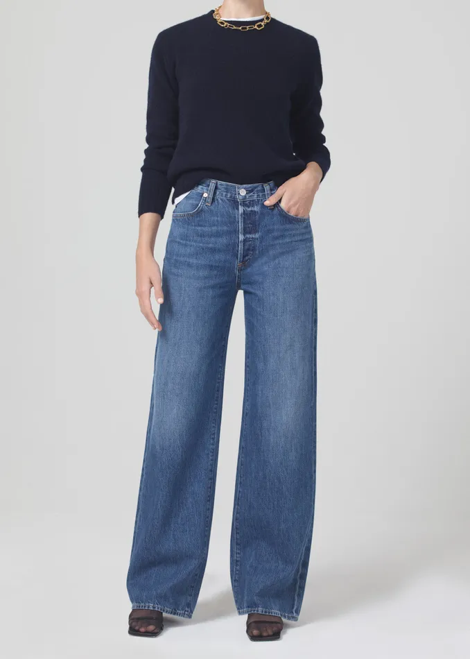Women Jeans Citizens Of Humanity Annina High Rise Wide Leg 30034 In Pinnacle