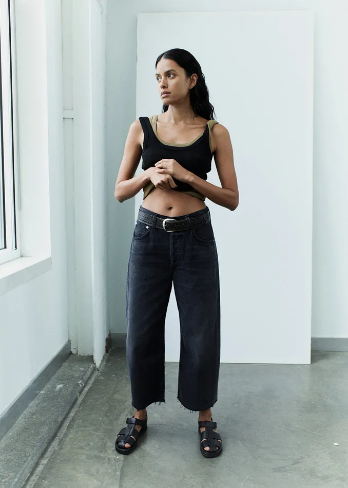 Women Jeans Citizens Of Humanity Ayla Raw Hem Crop In Bronson