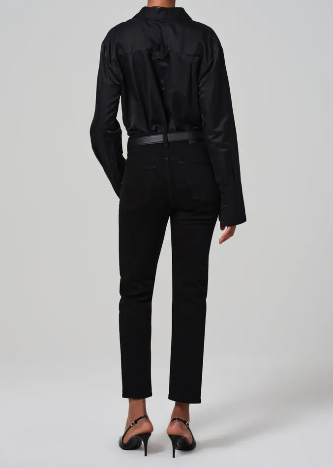 Women Jeans Citizens Of Humanity Caia Straight In Plush Black