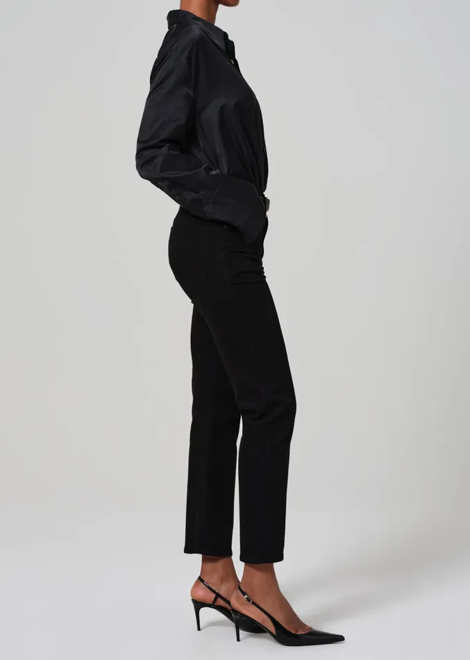 Women Jeans Citizens Of Humanity Caia Straight In Plush Black