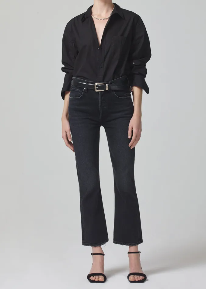 Women Jeans Citizens Of Humanity Isola Mid Rise Cropped Boot In Stormy