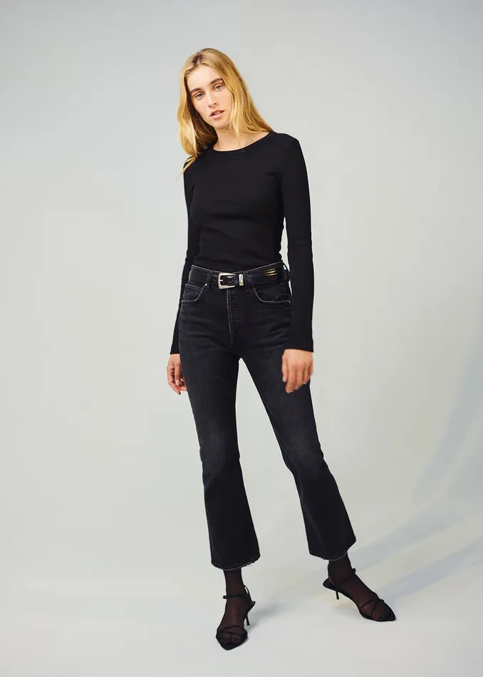 Women Jeans Citizens Of Humanity Isola Mid Rise Cropped Boot In Stormy