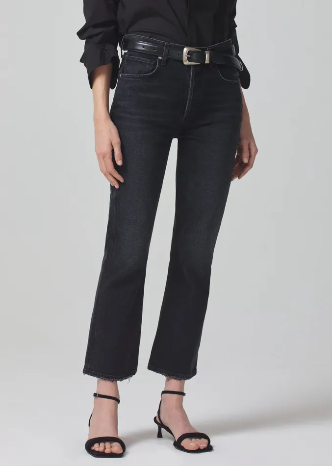 Women Jeans Citizens Of Humanity Isola Mid Rise Cropped Boot In Stormy