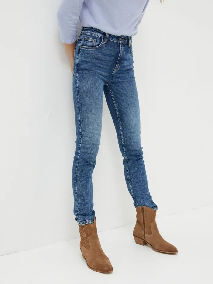 Women Jeans Fat Face Sway Blue Slim Jeans