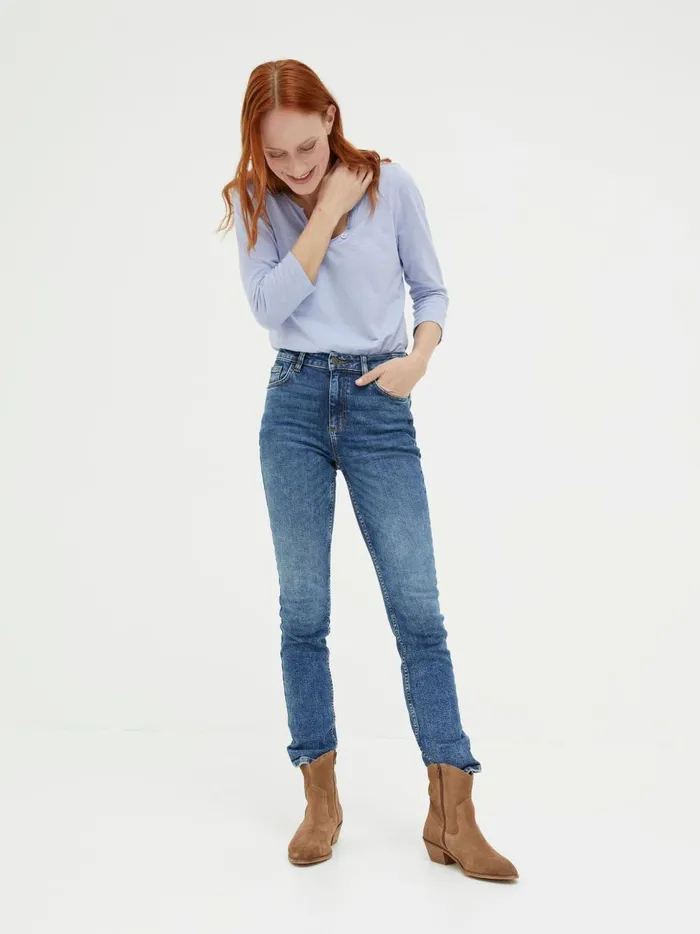 Women Jeans Fat Face Sway Blue Slim Jeans