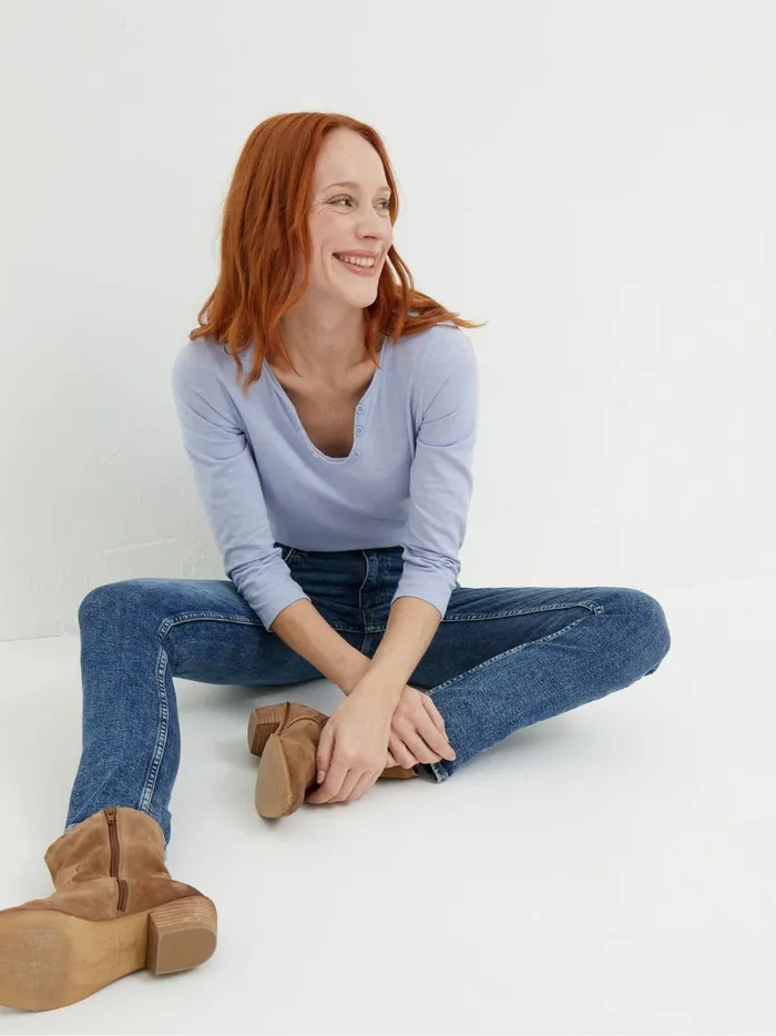 Women Jeans Fat Face Sway Blue Slim Jeans