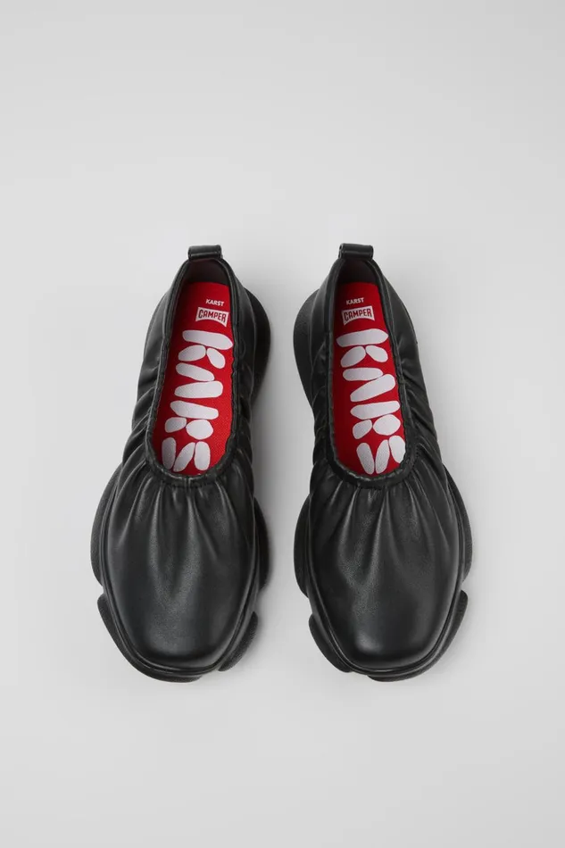 Women Karst Black Leather Shoes Camper Ballerinas Women Karst Black Leather Shoes Camper Ballerinas