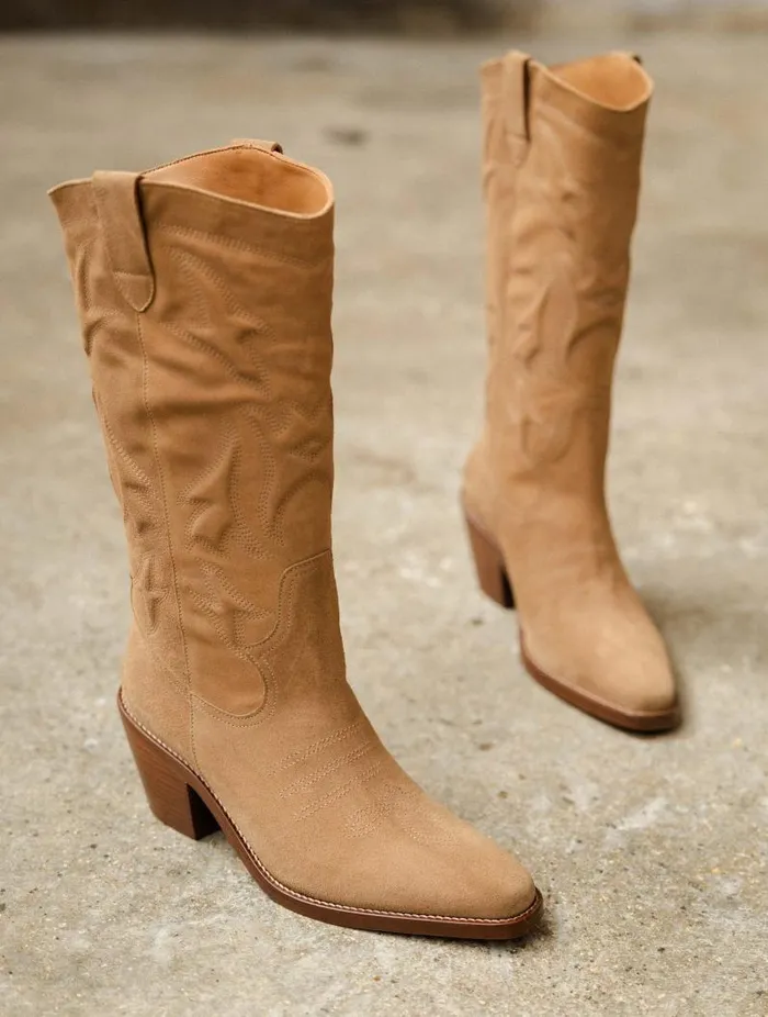 Women Knee High Boots Bobbies Vick Antelope