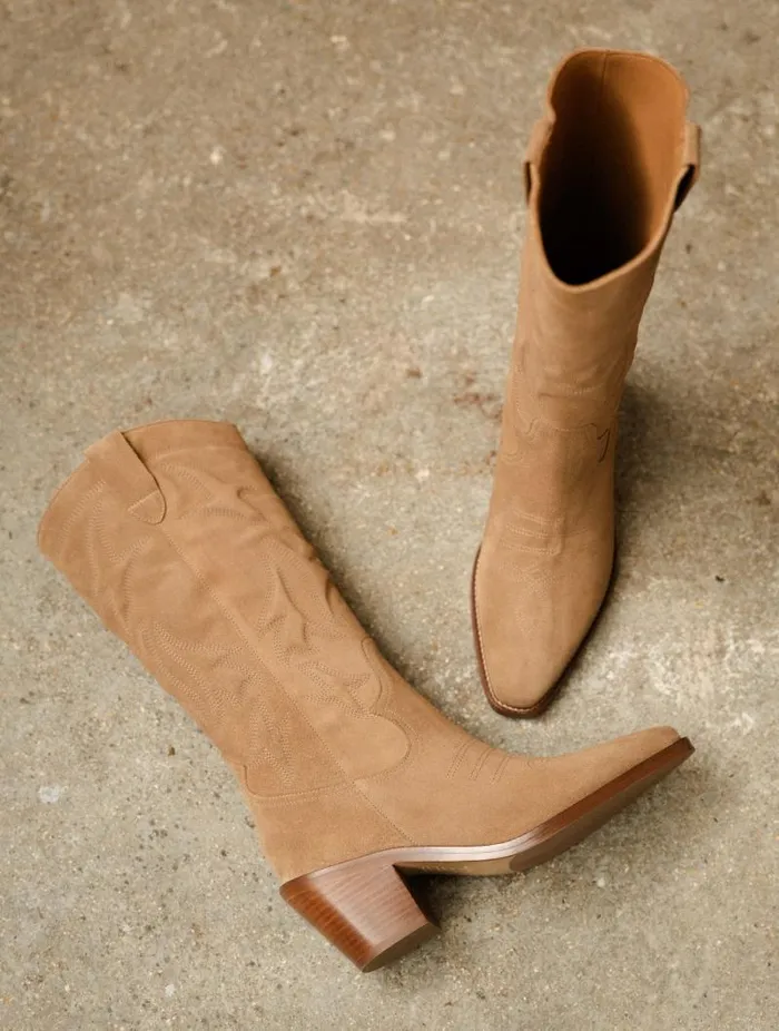 Women Knee High Boots Bobbies Vick Antelope