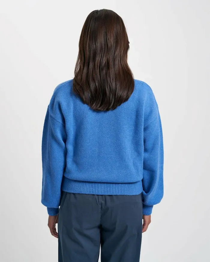 Women Knit Sweaters Colorful Standard Oversized Merino Wool Crew Ivory White