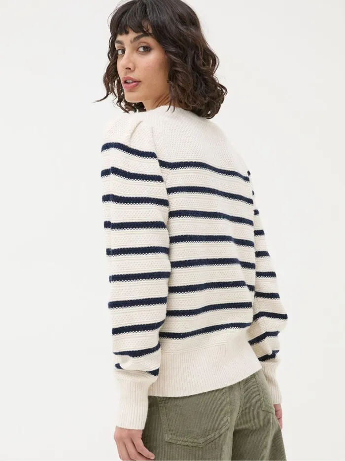 Women Knitwear Fat Face Eliana Cream Stripe Jumper