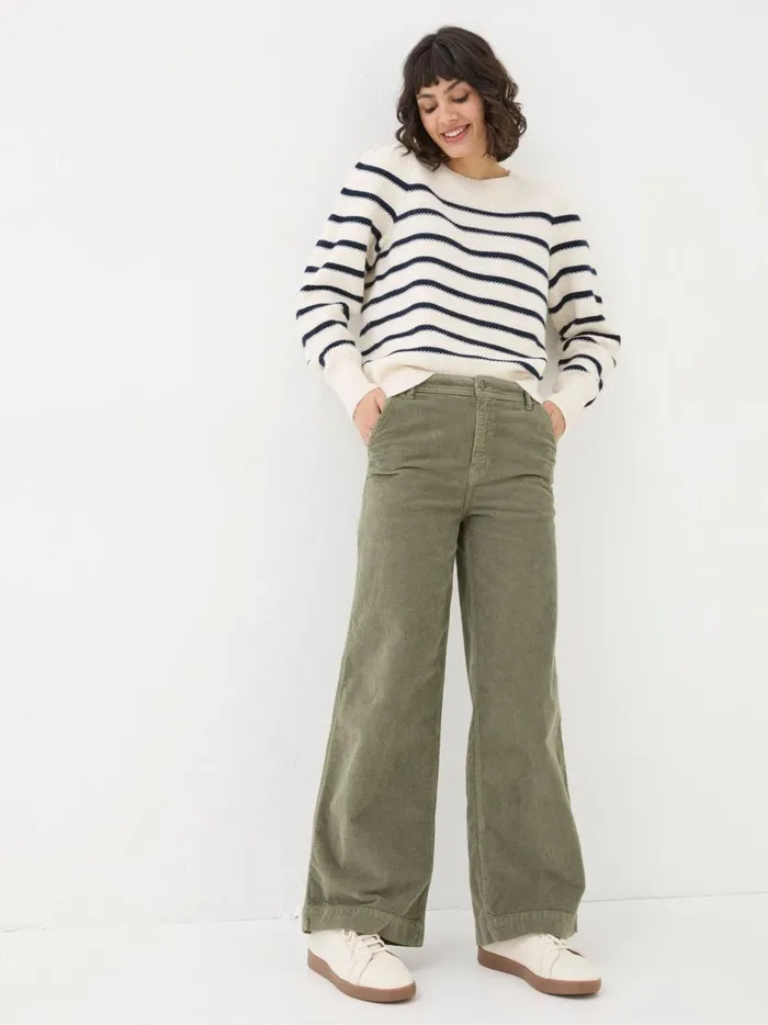 Women Knitwear Fat Face Eliana Cream Stripe Jumper