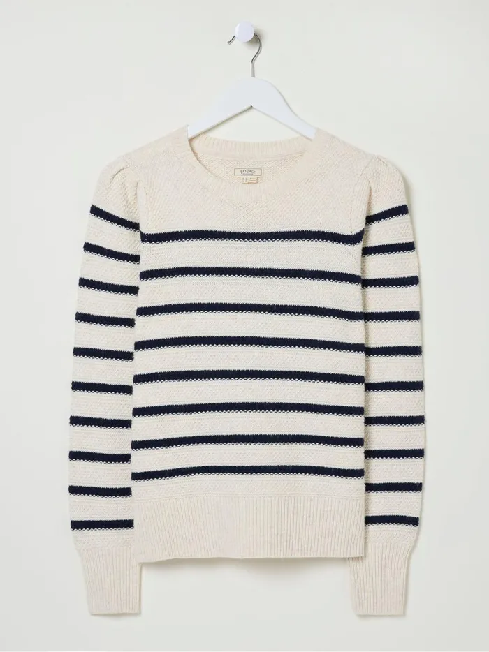 Women Knitwear Fat Face Eliana Cream Stripe Jumper