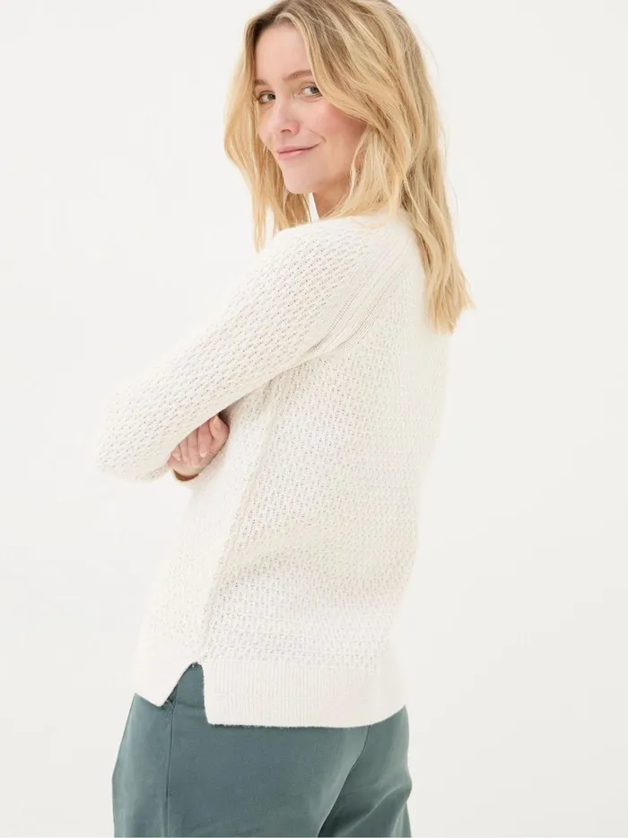 Women Knitwear Fat Face Ella Ivory Textured Jumper
