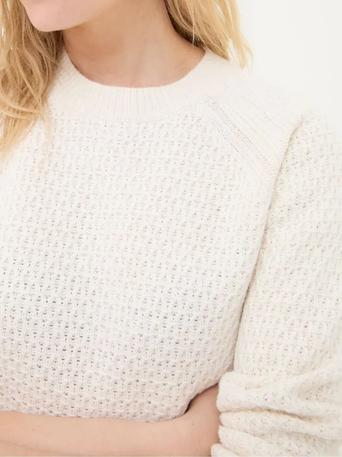 Women Knitwear Fat Face Ella Ivory Textured Jumper