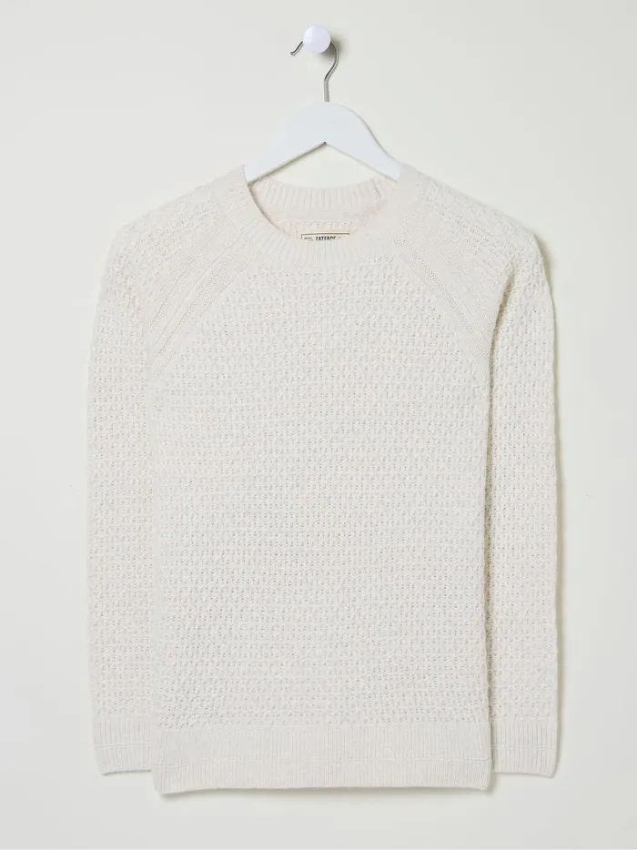 Women Knitwear Fat Face Ella Ivory Textured Jumper