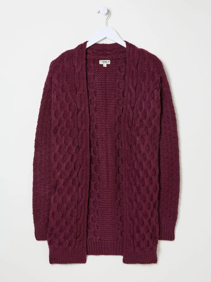 Women Knitwear Fat Face Plum Purple Ezzie Cardigan Women Knitwear Fat Face Plum Purple Ezzie Cardigan