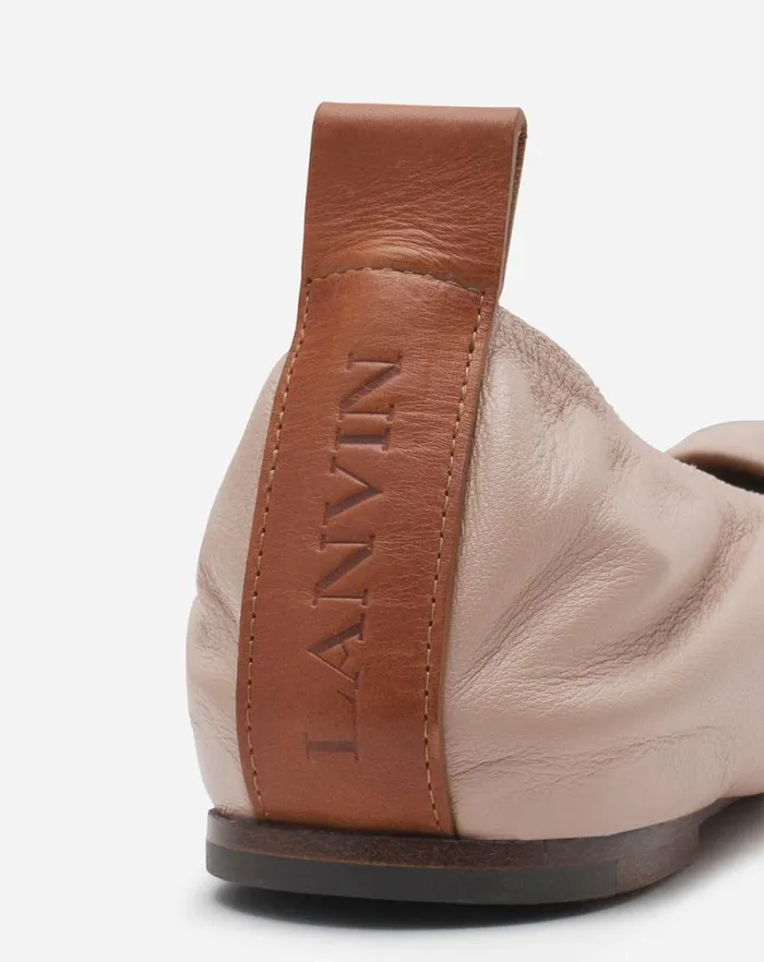 Women Lanvin Ballerinas The Leather Ballerina Flat Dark Beige Women Lanvin Ballerinas The Leather Ballerina Flat Dark Beige