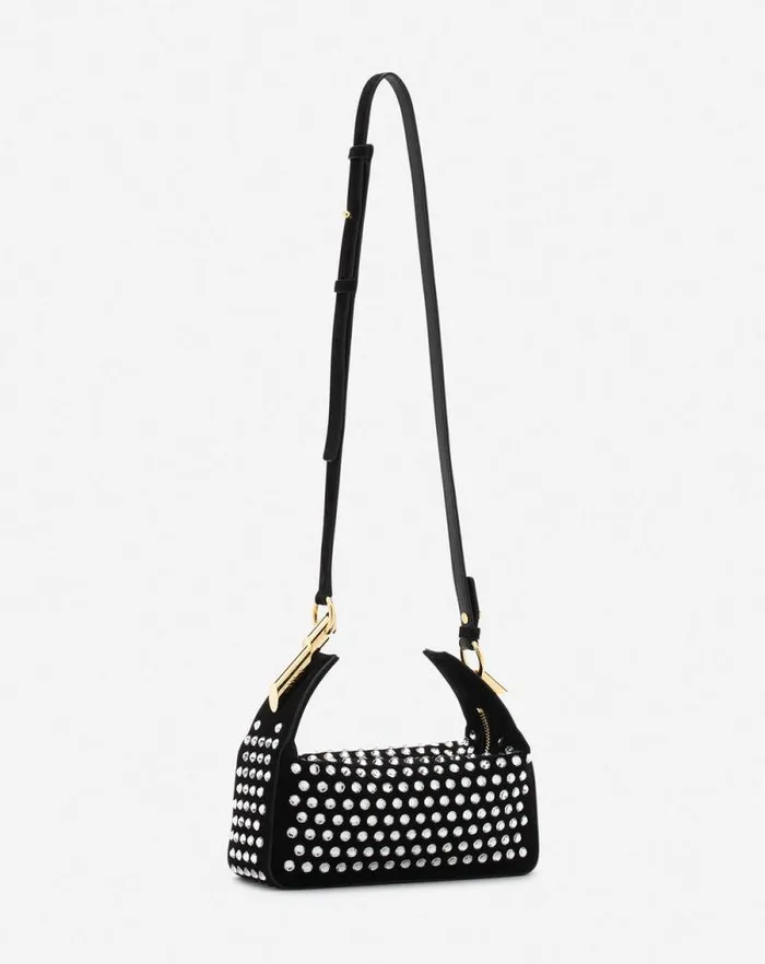 Women Lanvin Crossbody Bags and Shoulder Bags Haute Squence Leather Clutch Bag With Rhinestones Black Women Lanvin Crossbody Bags and Shoulder Bags Haute Squence Leather Clutch Bag With Rhinestones Black