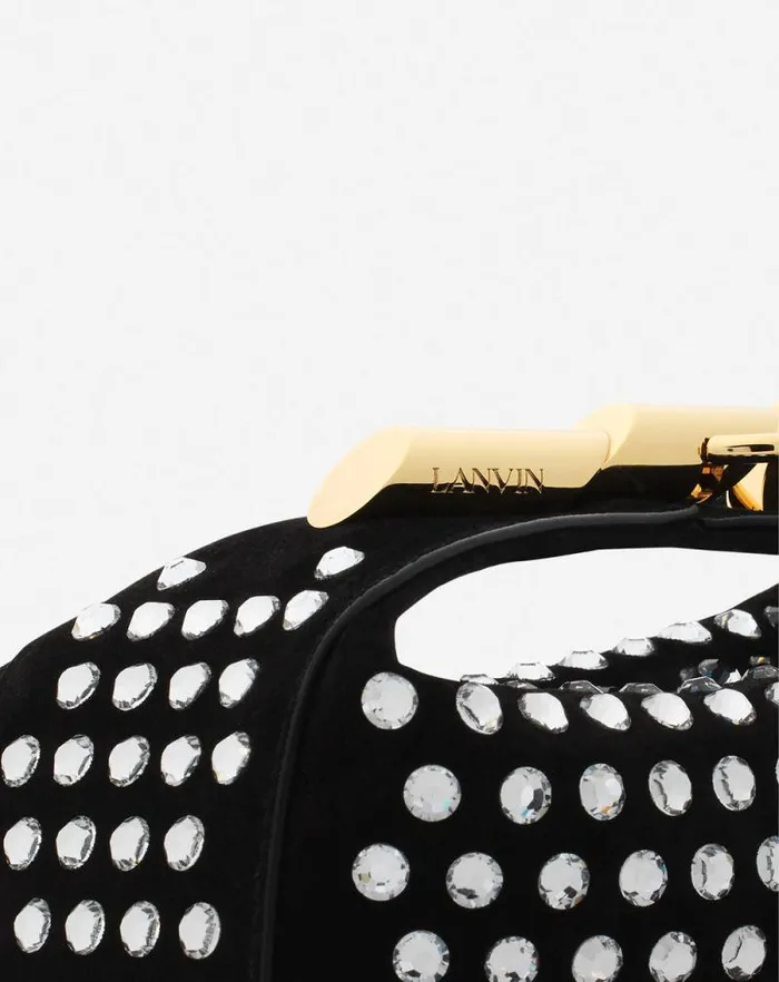 Women Lanvin Crossbody Bags and Shoulder Bags Haute Squence Leather Clutch Bag With Rhinestones Black Women Lanvin Crossbody Bags and Shoulder Bags Haute Squence Leather Clutch Bag With Rhinestones Black
