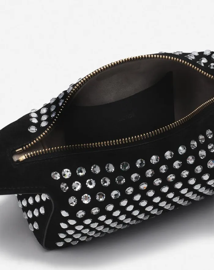 Women Lanvin Crossbody Bags and Shoulder Bags Haute Squence Leather Clutch Bag With Rhinestones Black Women Lanvin Crossbody Bags and Shoulder Bags Haute Squence Leather Clutch Bag With Rhinestones Black