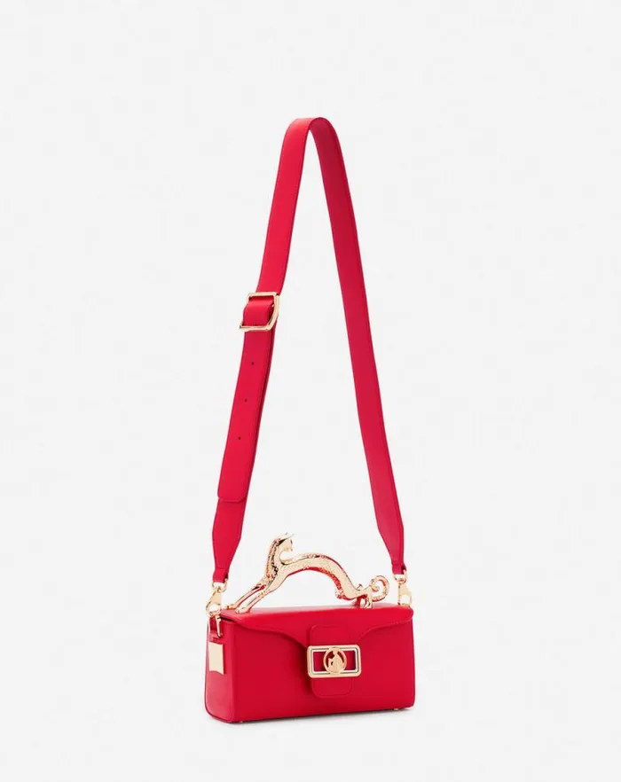 Women Lanvin Crossbody Bags and Shoulder Bags Leather Nano Pencil Cat Bag Flame Women Lanvin Crossbody Bags and Shoulder Bags Leather Nano Pencil Cat Bag Flame