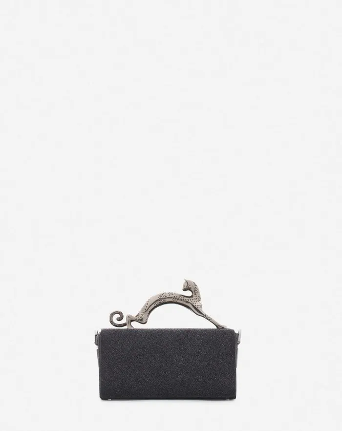 Women Lanvin Crossbody Bags and Shoulder Bags Nano Pencil Cat Bag In Suede Black Women Lanvin Crossbody Bags and Shoulder Bags Nano Pencil Cat Bag In Suede Black