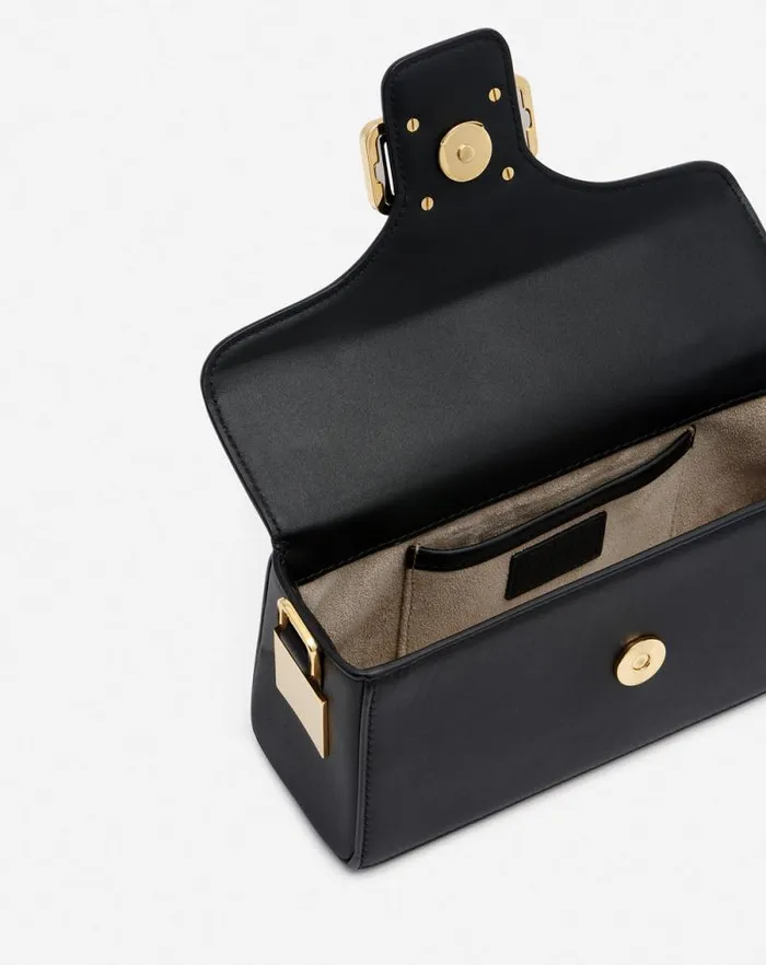 Women Lanvin Crossbody Bags and Shoulder Bags Nano Pencil Cat Leather Bag Black Women Lanvin Crossbody Bags and Shoulder Bags Nano Pencil Cat Leather Bag Black