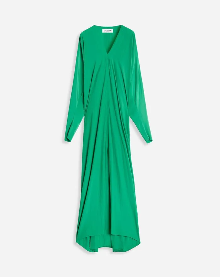Women Lanvin Dresses Caftan Dress Emerald Green