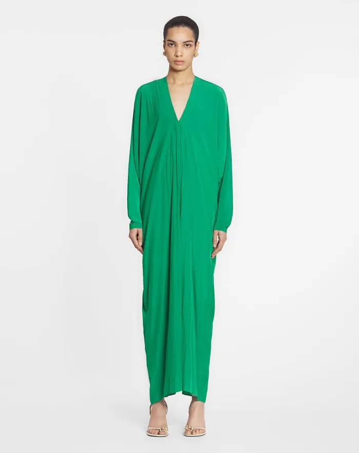 Women Lanvin Dresses Caftan Dress Emerald Green Women Lanvin Dresses Caftan Dress Emerald Green