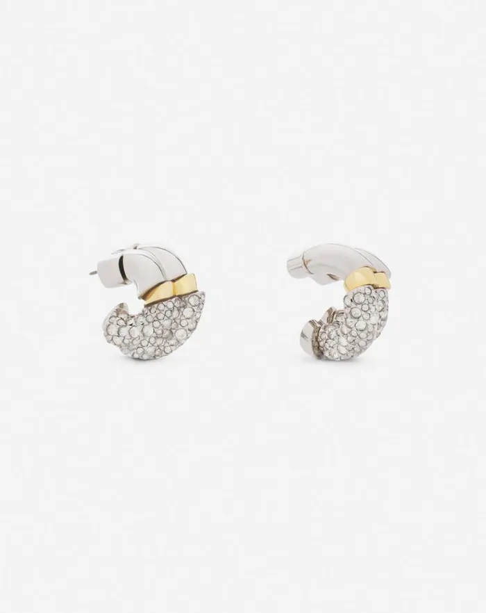 Women Lanvin Jewelry Squence Wave Rhinestone Earrings Silvergold Women Lanvin Jewelry Squence Wave Rhinestone Earrings Silvergold