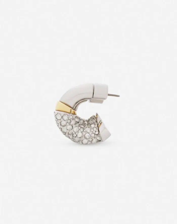 Women Lanvin Jewelry Squence Wave Rhinestone Earrings Silvergold Women Lanvin Jewelry Squence Wave Rhinestone Earrings Silvergold