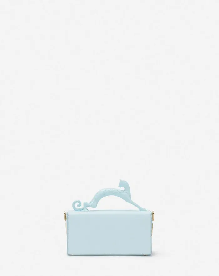 Women Lanvin Mini Bags and Clutches Leather Nano Pencil Cat Bag Lanvin Blue Women Lanvin Mini Bags and Clutches Leather Nano Pencil Cat Bag Lanvin Blue