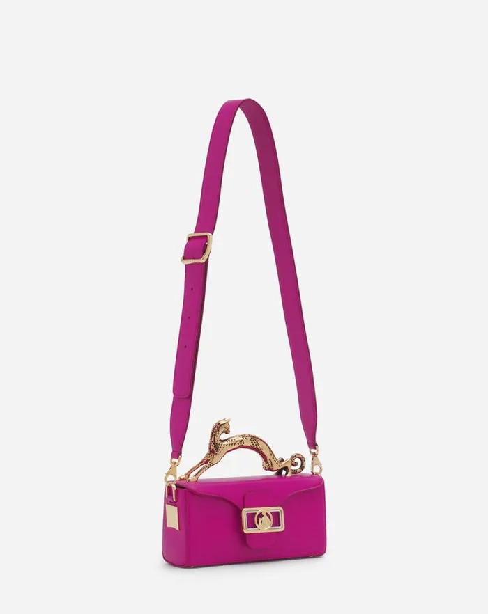 Women Lanvin Mini Bags and Clutches Nano Pencil Cat Leather Bag Fuchsia Women Lanvin Mini Bags and Clutches Nano Pencil Cat Leather Bag Fuchsia