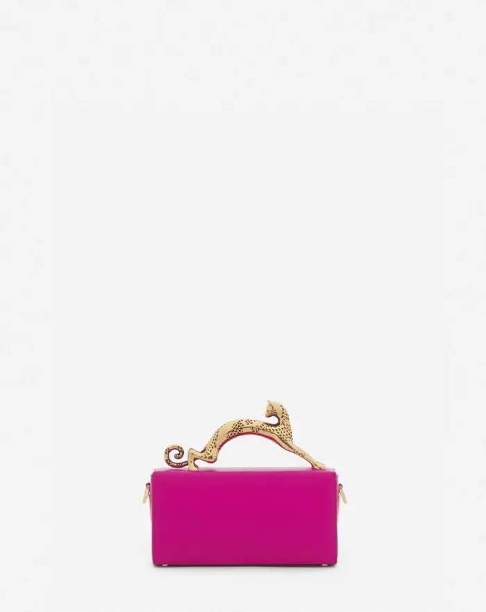Women Lanvin Mini Bags and Clutches Nano Pencil Cat Leather Bag Fuchsia Women Lanvin Mini Bags and Clutches Nano Pencil Cat Leather Bag Fuchsia