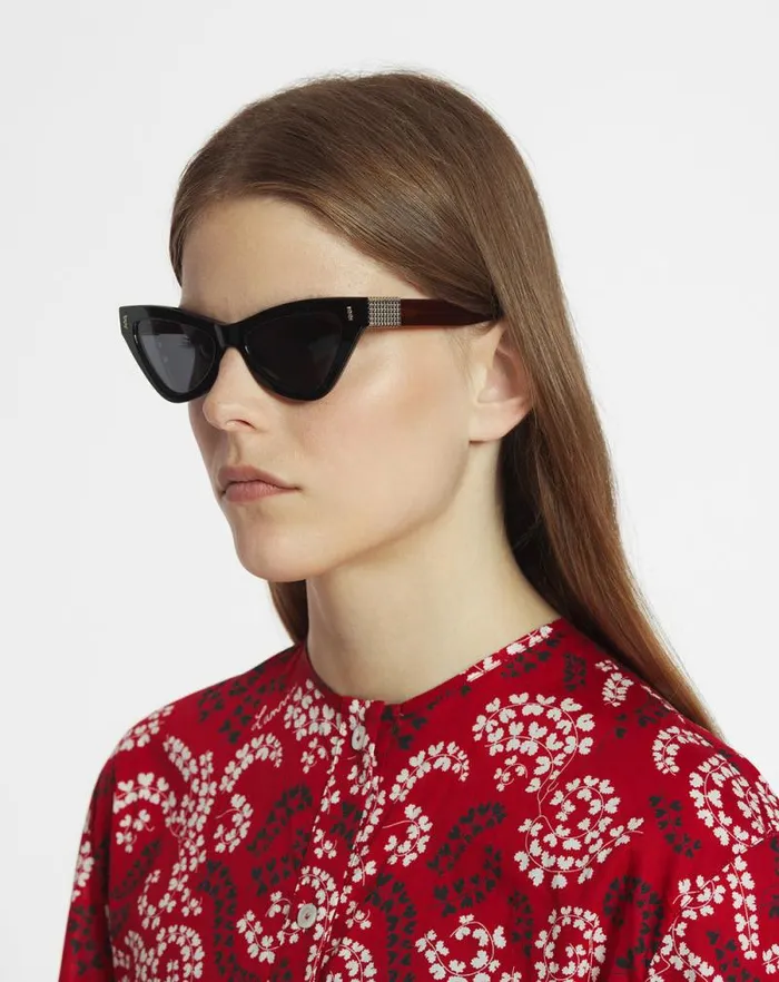 Women Lanvin Sunglasses Lunettes De Soleil Concerto Blackbrown Women Lanvin Sunglasses Lunettes De Soleil Concerto Blackbrown