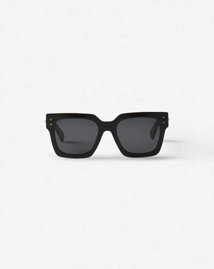 Women Lanvin Sunglasses Lunettes Maxi Rectangle Lanvin Signature Black