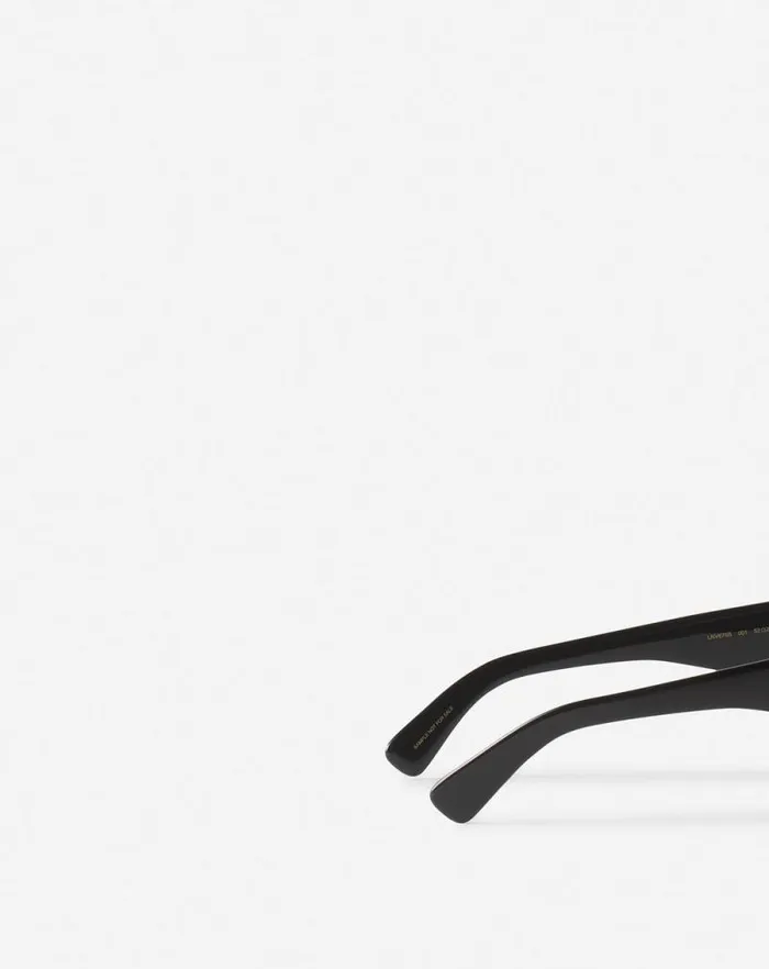Women Lanvin Sunglasses Lunettes Maxi Rectangle Lanvin Signature Black