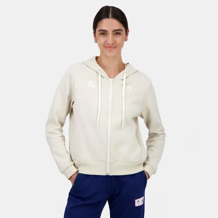 Women Le Coq Sportif Sweatshirts And Hoodies Paris 2024 ZipUp Hoodie