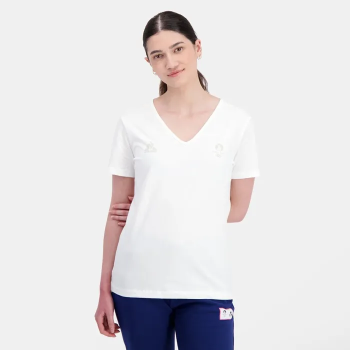 Women Le Coq Sportif Tshirts Polos Shirts And Tops Paris 2024 TShirt Marshmallow Women Le Coq Sportif Tshirts Polos Shirts And Tops Paris 2024 TShirt Marshmallow