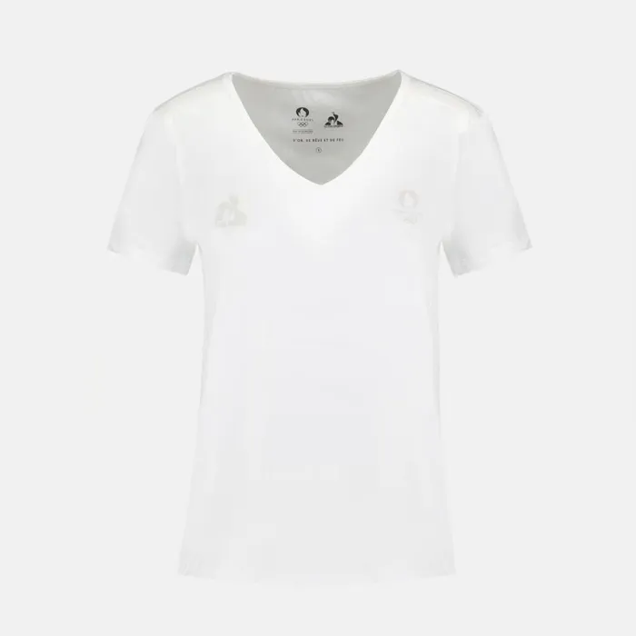 Women Le Coq Sportif Tshirts Polos Shirts And Tops Paris 2024 TShirt Marshmallow Women Le Coq Sportif Tshirts Polos Shirts And Tops Paris 2024 TShirt Marshmallow