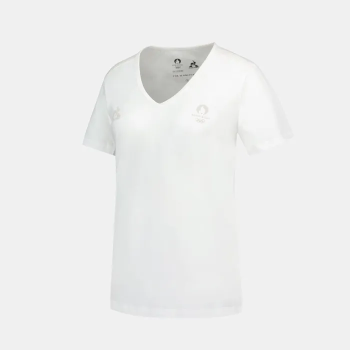 Women Le Coq Sportif Tshirts Polos Shirts And Tops Paris 2024 TShirt Marshmallow Women Le Coq Sportif Tshirts Polos Shirts And Tops Paris 2024 TShirt Marshmallow