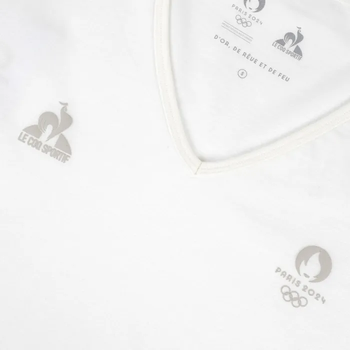 Women Le Coq Sportif Tshirts Polos Shirts And Tops Paris 2024 TShirt Marshmallow Women Le Coq Sportif Tshirts Polos Shirts And Tops Paris 2024 TShirt Marshmallow