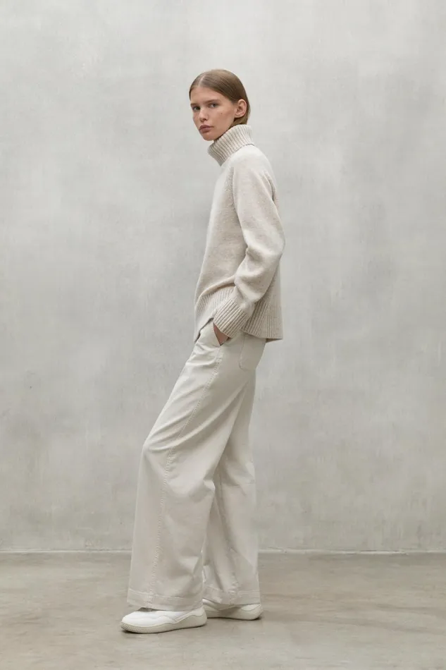 Women Light Beige Valls Trousers Ecoalf Trousers