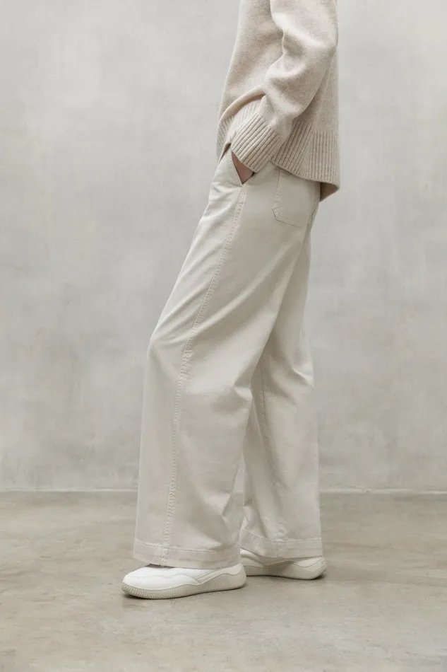 Women Light Beige Valls Trousers Ecoalf Trousers
